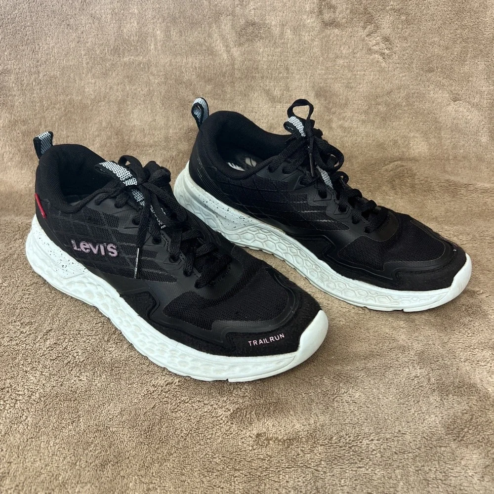 Levis Sneakers Womens Size 8 Black & Blue Trail Running Casual sneakers‎ Shoes